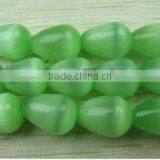 Teardrop Green Natural Cat Eye Stone thumbnail-1