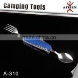 Best Gift 6 In 1 Multifunctional Camping Tools Outdoor Survival Folding Pocket Knife Fork and Scoop thumbnail-3