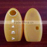for Nisan Altima Murano Silicone Car Key Coevr,4 Buttons Remote Key Fob Case With Gold Powder thumbnail-2