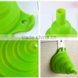 Cooking Funnel Food Grade Kitchen Silicone Rubber Funnel Silicone Foldable Funnel thumbnail-4