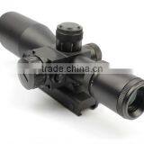 New Compact 2.5-10X32 Riflescope Red Green Mil-Dot Reticle With Side Attached Red Laser Sight Scope Combo (FDA Certified) thumbnail-3