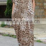 2017 Oversized Leopard Long Maxi Party Dress For Fat Women Plus Size Kaftan Dress HSD5980 thumbnail-4