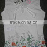 100% COTTON LADIES PRINTED SLEEVELESS T-SHIRT