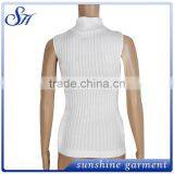 2017 New Style Fashion White Sleeveless Tops For Women thumbnail-3