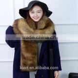 2016 New Fashion Autumn and Winter Womens Faux Raccon Fox Fur Collar Muffler Fur Scarf Faux Long Scarf Cape Winter Scarf thumbnail-2