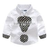 S33462W Autumn Long Sleeve Boys Blouses Breathable 100% Cotton Kids Children Shirts thumbnail-2