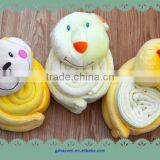 Cute 3D Animal Character Coral Fleece Baby Blanket