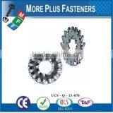 Made in Taiwan Stainless Steel Zinc Finish Zinc Plated External Internal Tooth Lock Washer