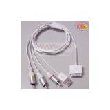 FS27012 Composite TV AV Cable for IPad/iPhone 4G/3GS/3G/iPod thumbnail-1
