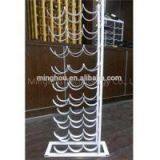 27 Bottle White Finishing Floor Metal Waved Wine Racks MH-MR-15038 thumbnail-1
