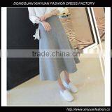 Custom Autumn Skirts Casual Women Long Woolen A-line Skirts,Fashion Thick Winter Woolen Long Skirts For Women thumbnail-1