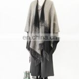 2017 factory wholesale autumn winter warm women pashmina poncho 100% pure cashmere cape shawl