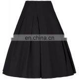 Grace Karin Women Solid Color High Stretchy Vintage Retro A-Line Short Black Skirt CL010451-1 thumbnail-2