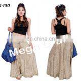 Indian Trousers Dressy Casual Pants- Indian New Silk Harem Trouser Pants For Women- thumbnail-1