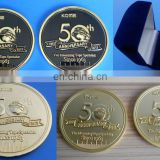 company 50 years anniversary customized metal logo coin