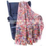 China Cheap Price Tropical Style Multi-Color Rainbow Throw Blanket 63" X 49" thumbnail-2