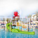 Customized Amusement Water Park Commercial Water Slide Palm Tree Water House thumbnail-1