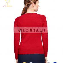 Ladies Red Fashion Pullover 100% Cashmere Sweater thumbnail-2