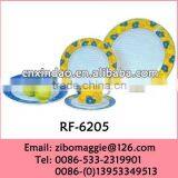 Zibo Manufacture Custom Flower Designed Round Dinnerware Ceramic for Promotion Tableware