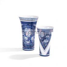 Blue and White Flower Series Chinese Dinner Plate Porcelain Home Decor Vase Jar Dinnerware Set and Tea Set thumbnail-3