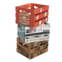 Walnut Hollow W Handles Mini Wooden Crate thumbnail-5
