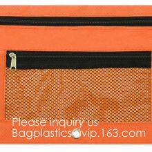 Metal Clip Zipper Slider Closure Bags, Zip Envelope, Clear Color A5 Size Paper Document File Invoice Bill Zipper Bag Pen