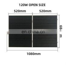 China Roof Mini the Solar Panel Kit Cheap Price 120W Bifacial Folding Paneles Solares Portable Foldable Solar Panels for Home thumbnail-4