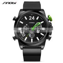 SINOBI 9732 Men's Silicone Bands Bracelet Digital Sport Watches Custom Waterproof Alarm Week Time Watch For Men thumbnail-1