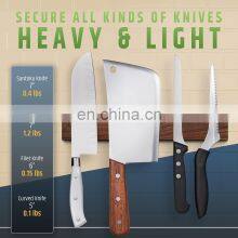 Eco Friendly Wall-mounted Magnetic Bamboo 17 Inch Knife Strip Wood Magnetic Knife Holder thumbnail-2