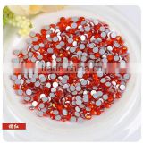 Strong glue flat red rhinestone for newest heat transfer motif,hot fix crystal ab for t-skirt design