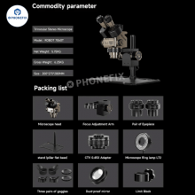 MECHANIC ROBOT 7060T 7-60X High Definition Stereo Microscope thumbnail-2
