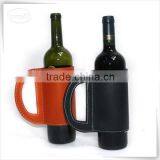 Luxury storage display pu leather wine bottle holder