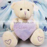 CE Approved Cheap Plush Valentines Teddy Bears Wholesale With Heart thumbnail-3