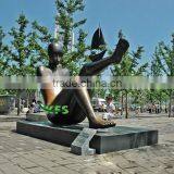 Bronze Abstract Man With Sailing Park Sculpture