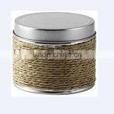 Silvery Scented Tin Candle With String Containers thumbnail-1