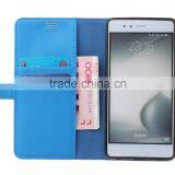 With Card Slot Photo Frame Holder Flip Case for Huawei P9 Litchi Grain PU Leather Wallet Cover MMT MT-5670 thumbnail-2