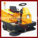 Automatic ride-on floor sweeper