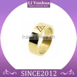 Quality Assured New Design OEM Manufactory Gold Plated Typing Print Rings