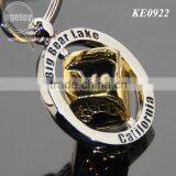 USA California Big Bear Lake Souvenirs Spinning Gold Dice Rotate Metal Revolve Cube Keyring thumbnail-4