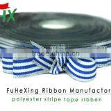 silver edge white and blue two colors 1.5 grosgrain ribbon whole sale price for garment accessories