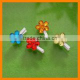 Fancy Wooden Clip With Acrylic Flower For Decoration