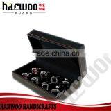 Balck Leather Cufflink Case for 8