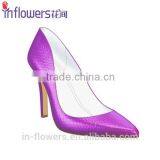 Purple Bright Color Leather Pointed Toe Ladies Sexy High Heels thumbnail-1