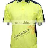 2016 high visibility fluorescent hi -vi safety polo t shirt