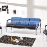 New Design Brown Color Chrome Metal Fabric Office Sofa HX-311G thumbnail-1