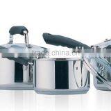 6pcs Stainless Steel Castamel Cookware Saucepan Ruhru Fry Pan Set