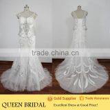 Real Sample Mermaid Heavy Beaded Plus Size Wedding Dress Crystal Embroidery thumbnail-1