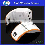 Wireless 2.4ghz Usb Folding Mouse With Oem Printing