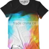 New Design High Quality 100% Polyester Short Sleeve Color Fashion Sublimation Tshirt OEM