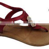 Simple PVC Outsole Ladies Flat Sandals Wood Women Summer Sandals thumbnail-3